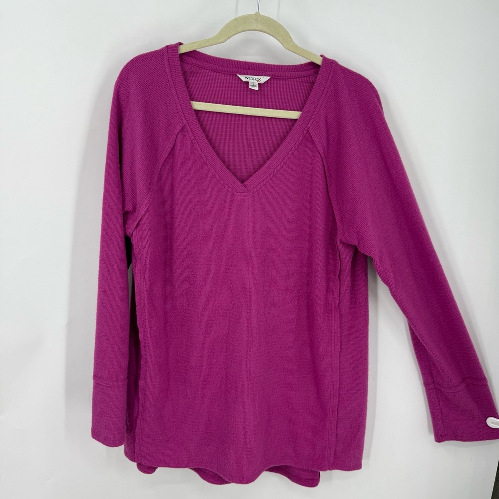 Wildfox Haley Brushed V-neck pullover thermal tunic L